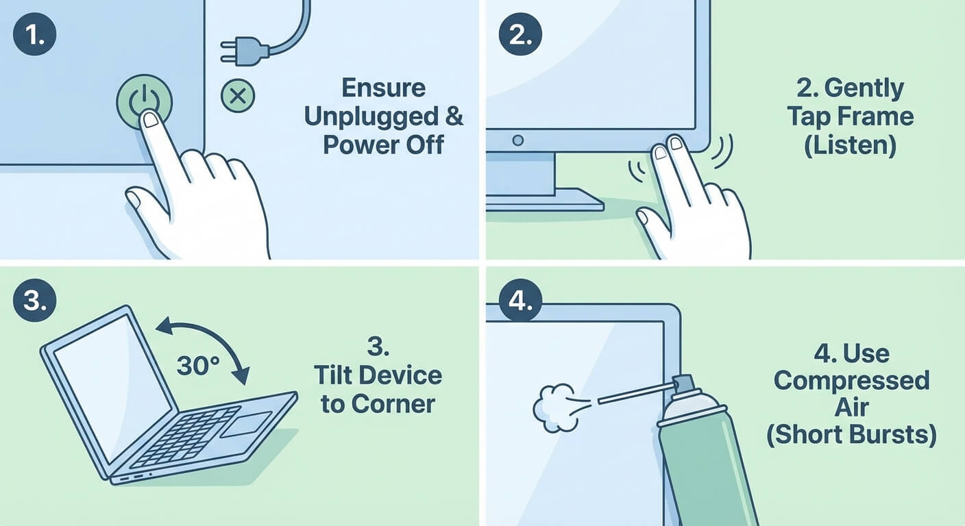 How to Safely Remove an Insect Inside Computer Screen