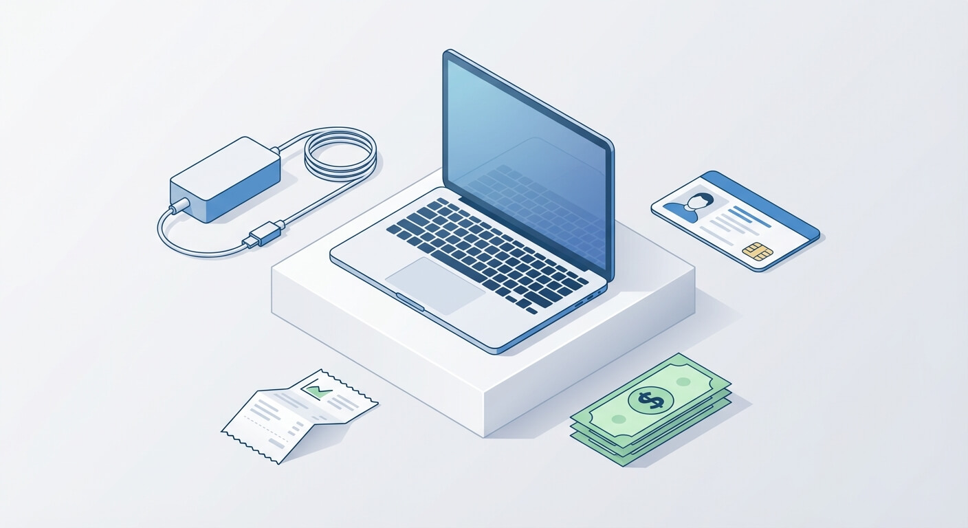 Image Showing What's Required to Pawn a Laptop