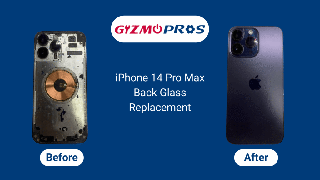 Before & After iPhone 14 Pro Max Back Glass Replacement