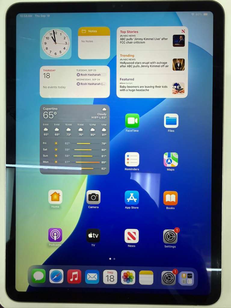 After Screen Replacement for an iPad Pro 12.9 6th Gen
