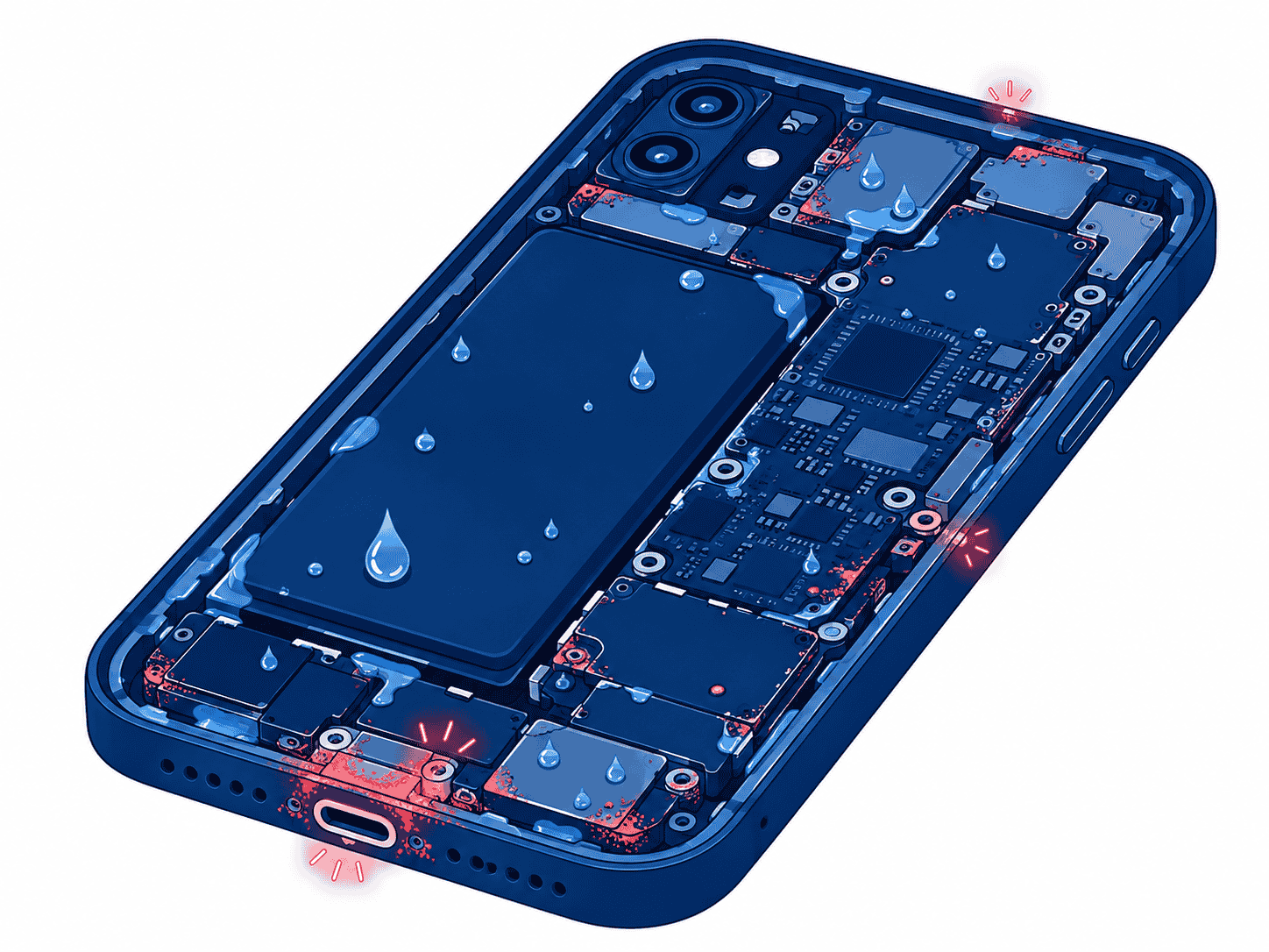 What Water Damage Actually Does Inside Your iPhone